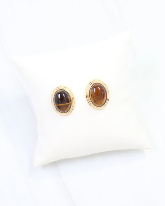 Lara Oval Stud Earring Tortoise