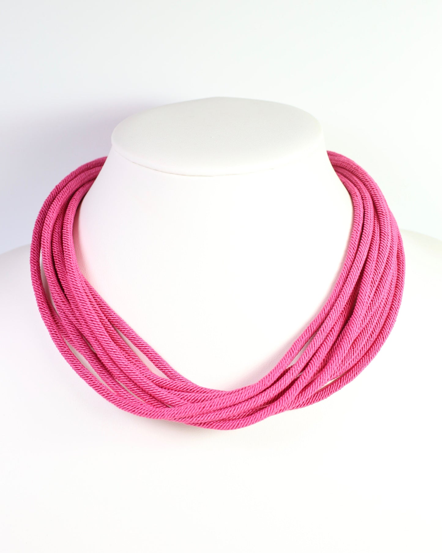 Cranston Cord Necklace Fuchsia