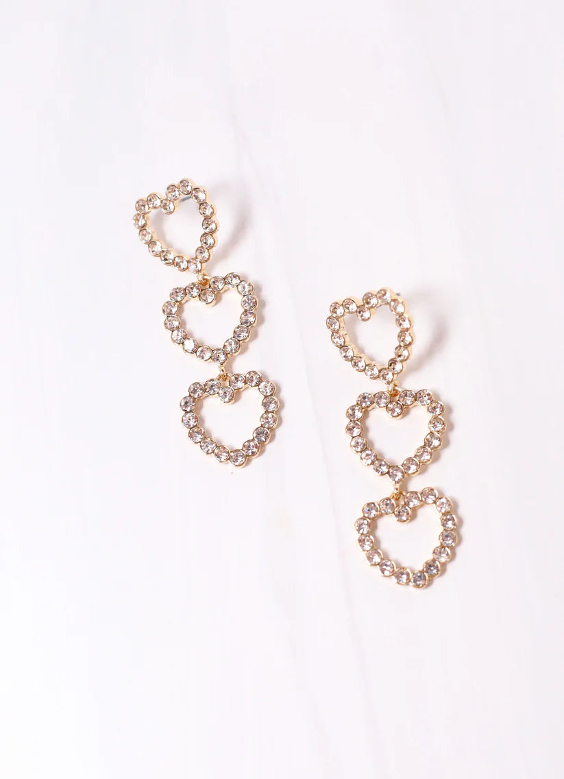 Forever Yours CZ Heart Earring CLEAR