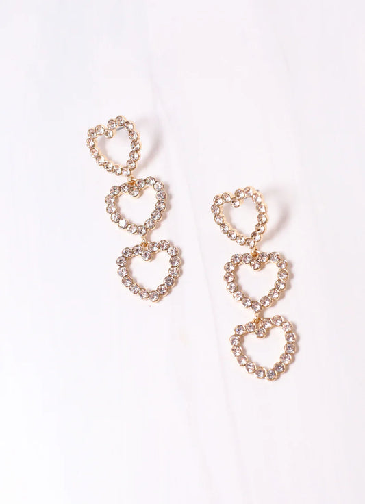 Forever Yours CZ Heart Earring CLEAR