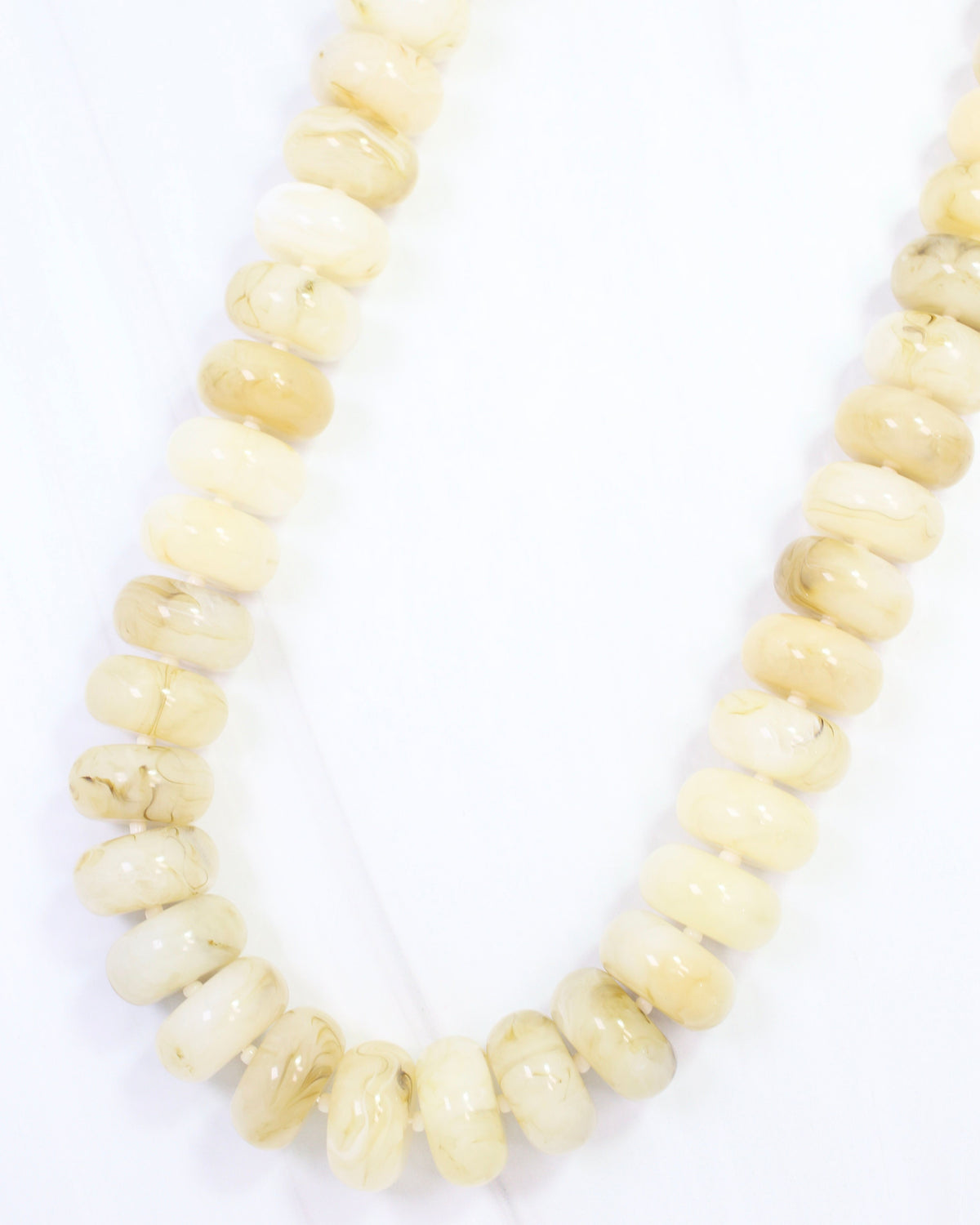 Pipestone Marble Beaded Necklace Natural
