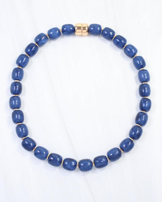 Karsyn Beaded Magnetic Necklace Navy