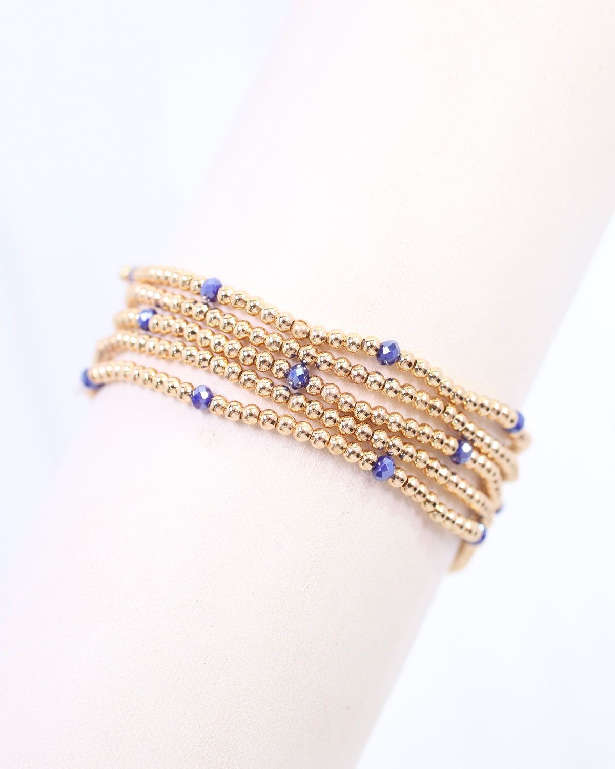 Malena Beaded Bracelet Set Navy