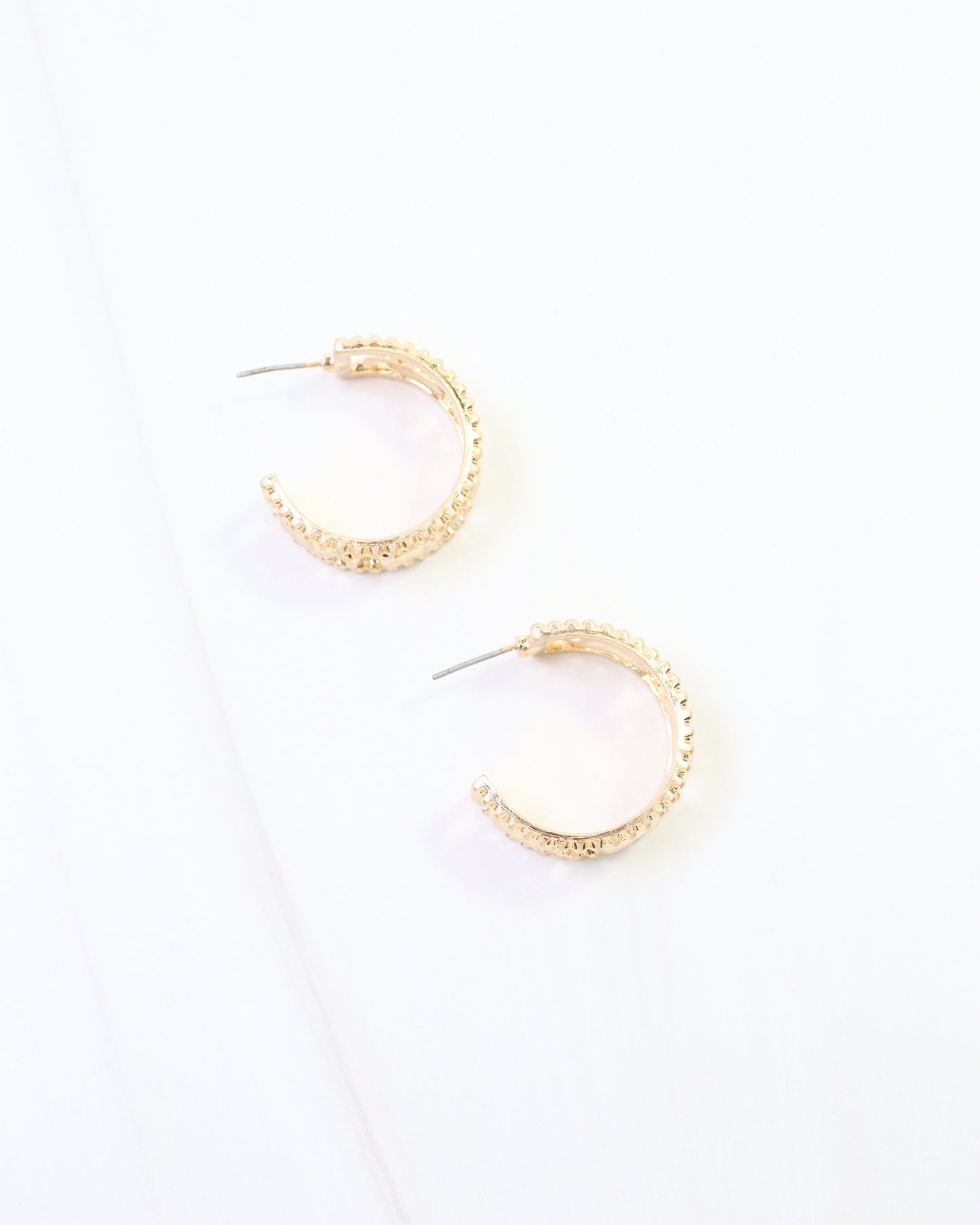 Murphy Elephant Hoop Earring Worn Gold
