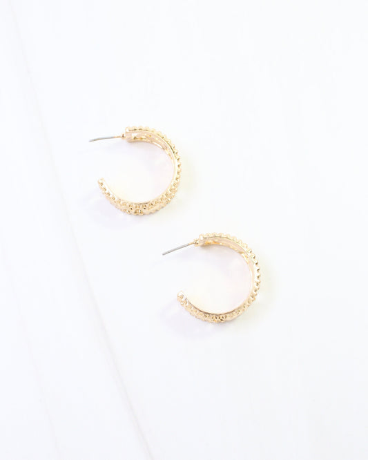 Murphy Elephant Hoop Earring Worn Gold