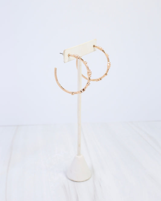 Stillwater Pearl Hoop Earring Gold