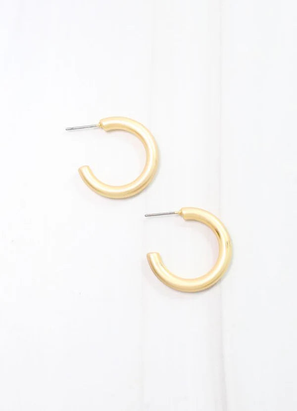 Isaacs Hoop Earring MATTE GOLD