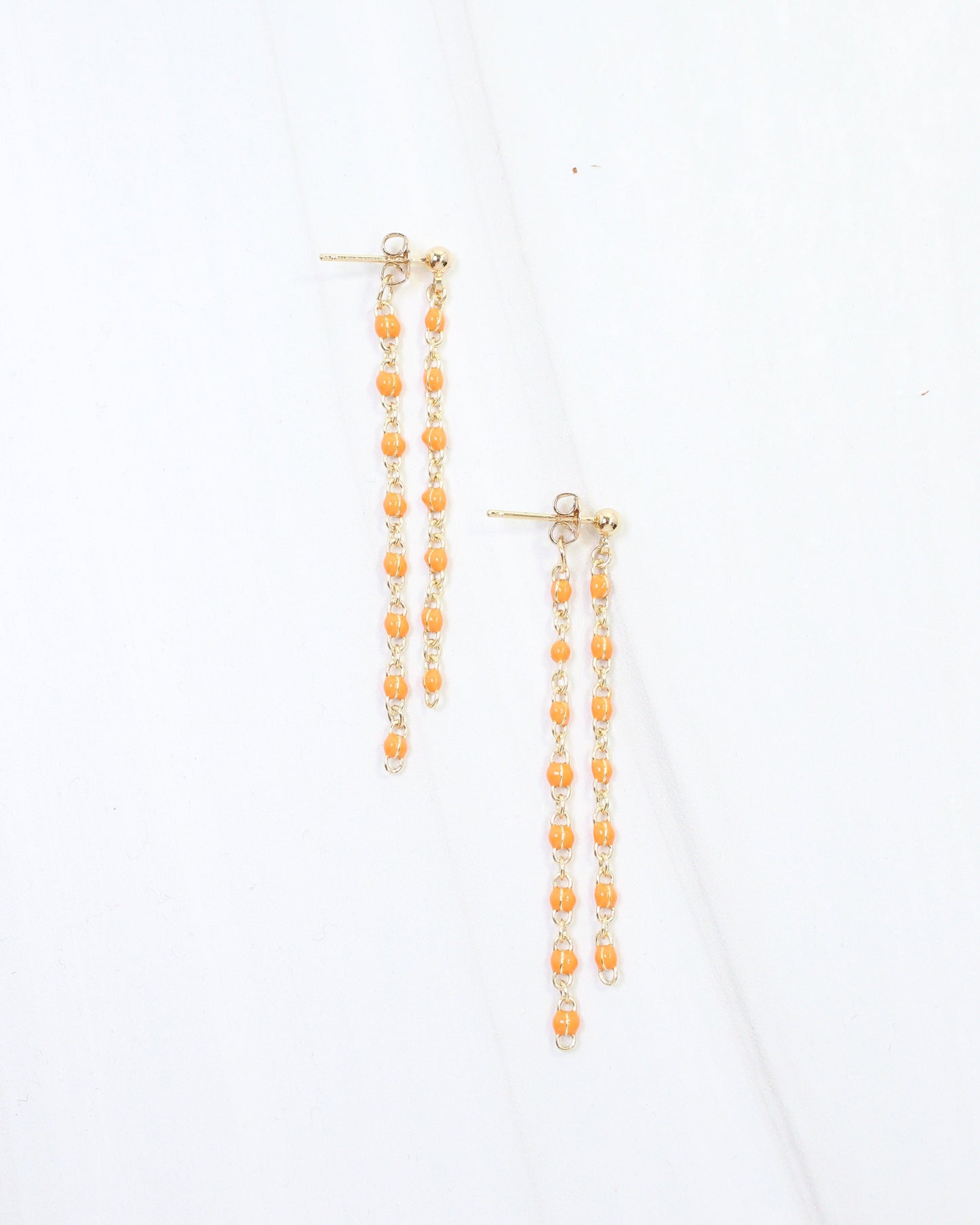 LuLu Chain Drop Earring Orange