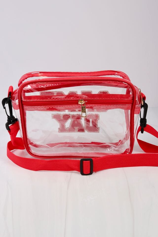 Game Day Clear Crossbody RED - Caroline Hill