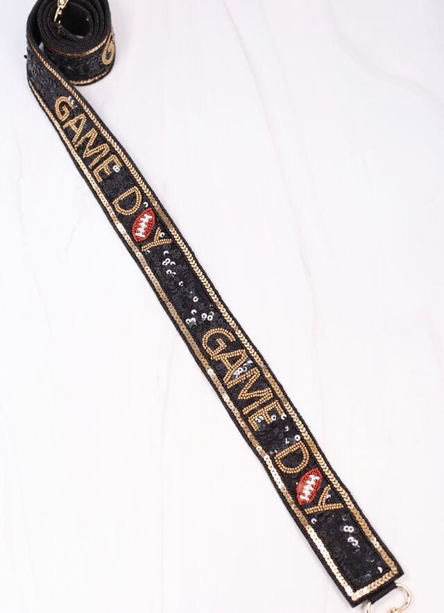 Game Day Sequin Strap BLACK GOLD - Caroline Hill