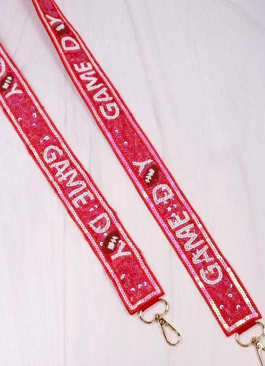 Game Day Sequin Strap RED - Caroline Hill