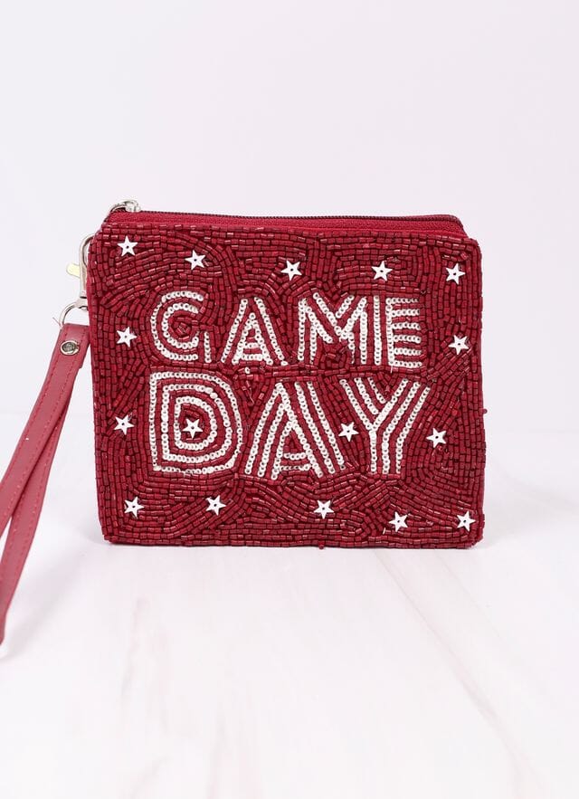 Game Day Star Wristlet MAROON - Caroline Hill