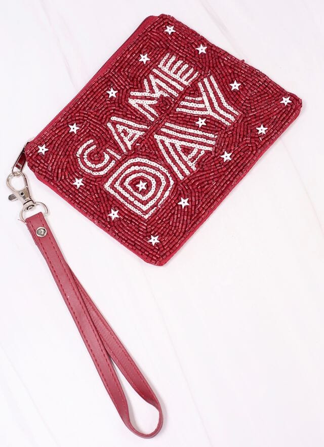 Game Day Star Wristlet MAROON - Caroline Hill