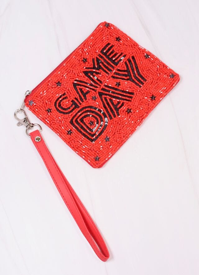 Game Day Star Wristlet RED BLACK - Caroline Hill