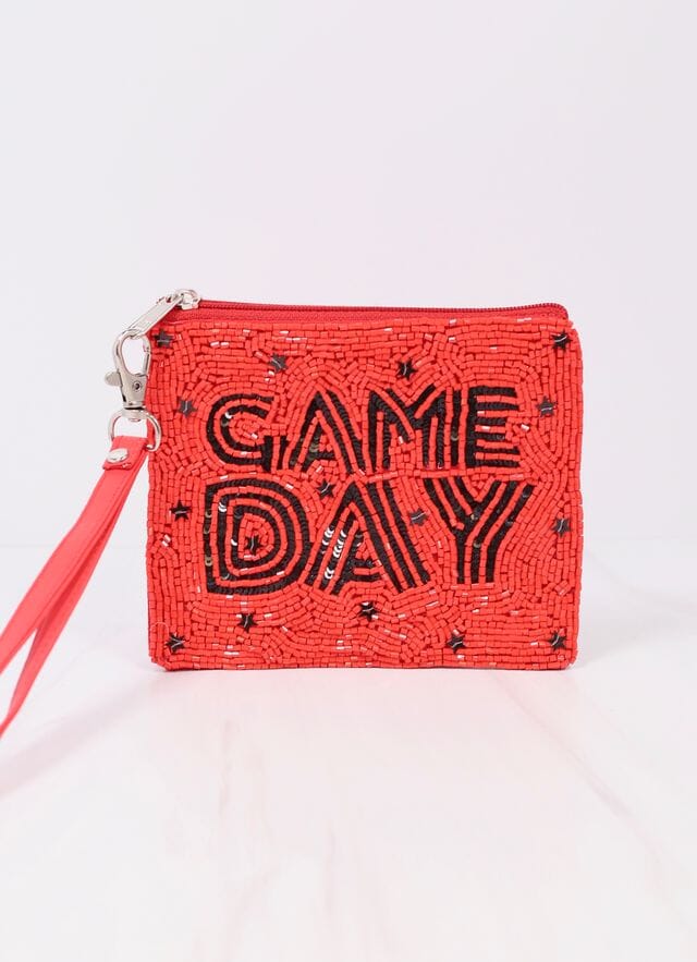 Game Day Star Wristlet RED BLACK - Caroline Hill