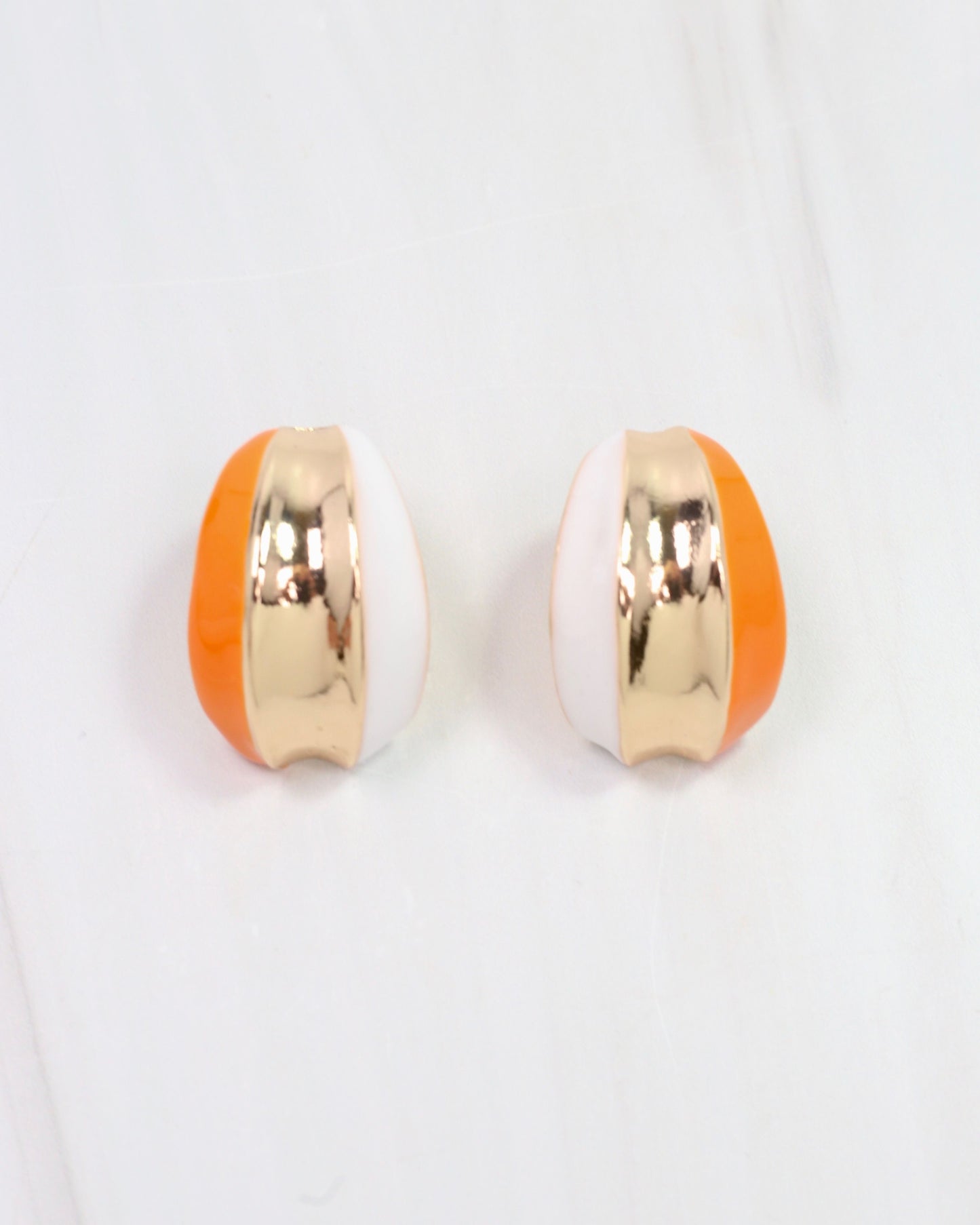 Penney Hoop Earring Orange White