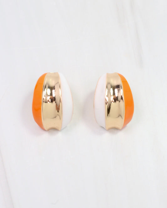 Penney Hoop Earring Orange White