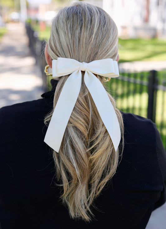 Gertrude Hair Bow CREAM - Caroline Hill