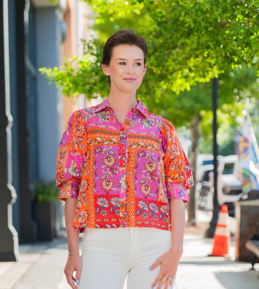 Huntley Patchwork Top