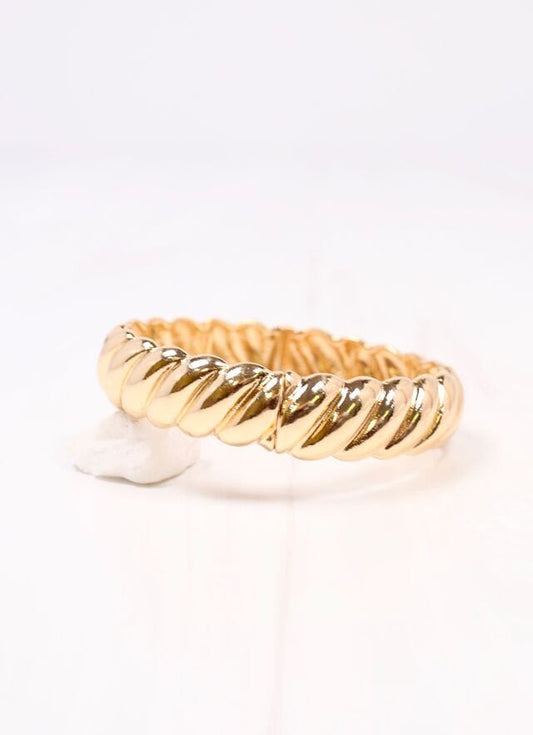 Gilliard Twisted Stretch Bracelet GOLD - Caroline Hill