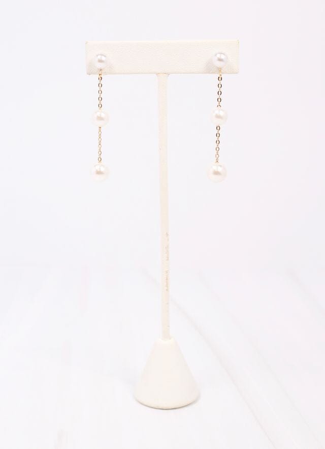 Ginny Pearl Drop Earring GOLD - Caroline Hill