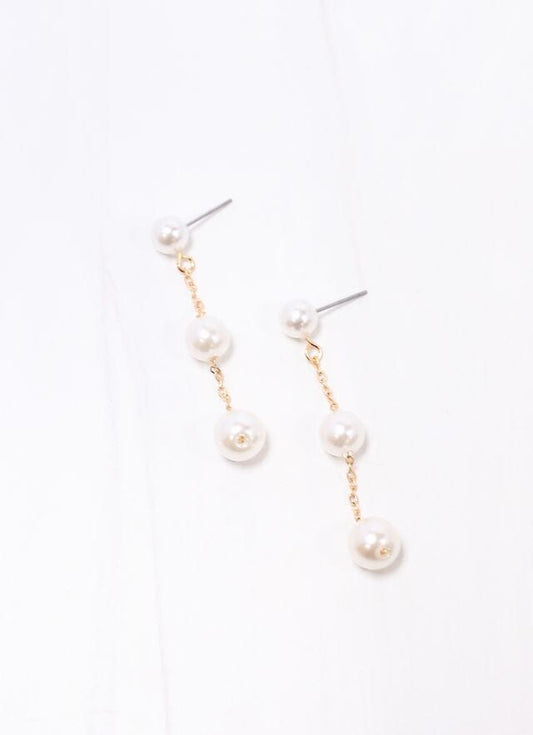 Ginny Pearl Drop Earring GOLD - Caroline Hill