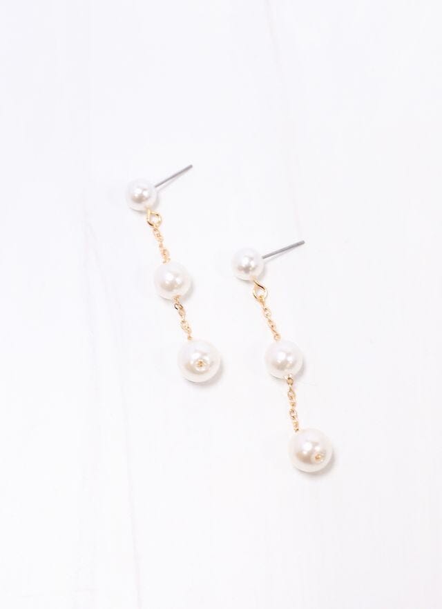 Ginny Pearl Drop Earring GOLD - Caroline Hill