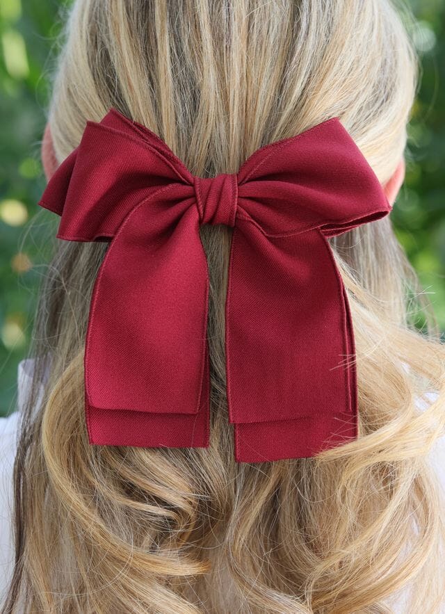 Gino Hair Bow BURGUNDY - Caroline Hill