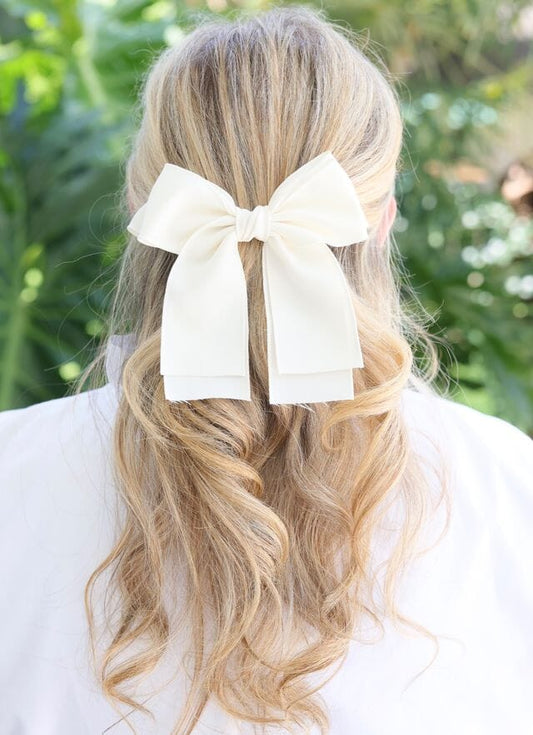 Gino Hair Bow IVORY - Caroline Hill