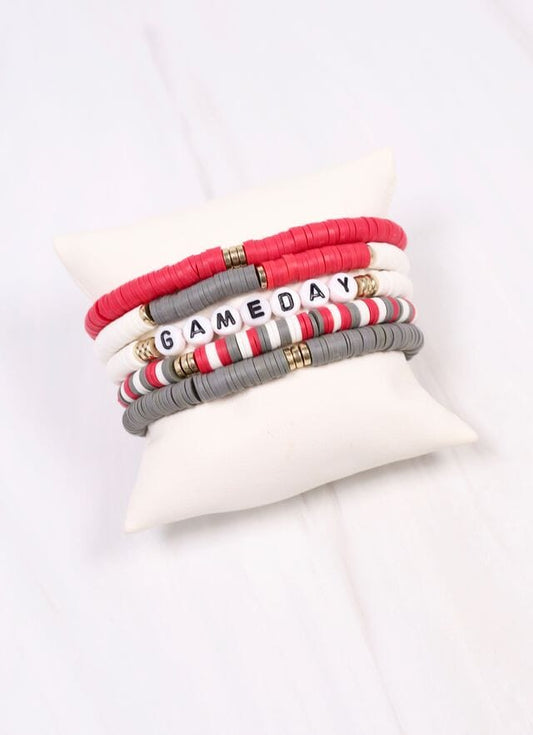 Go Team Bracelet Set BURGANDY - Caroline Hill