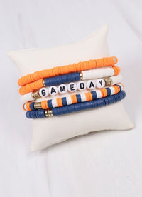 Go Team Bracelet Set NAVY ORANGE - Caroline Hill