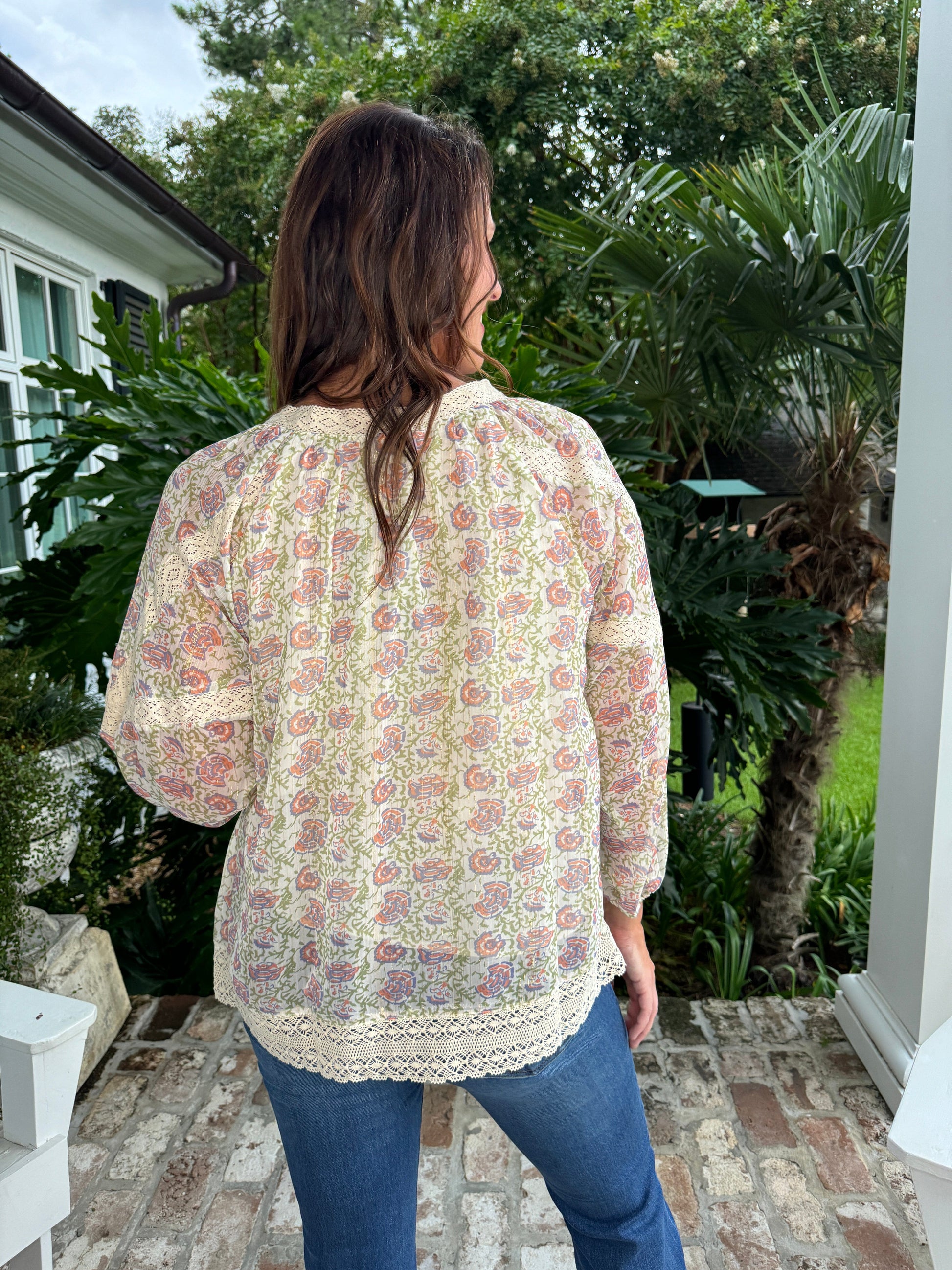 Good Luck Charm Taupe Embroidered Top - Caroline Hill