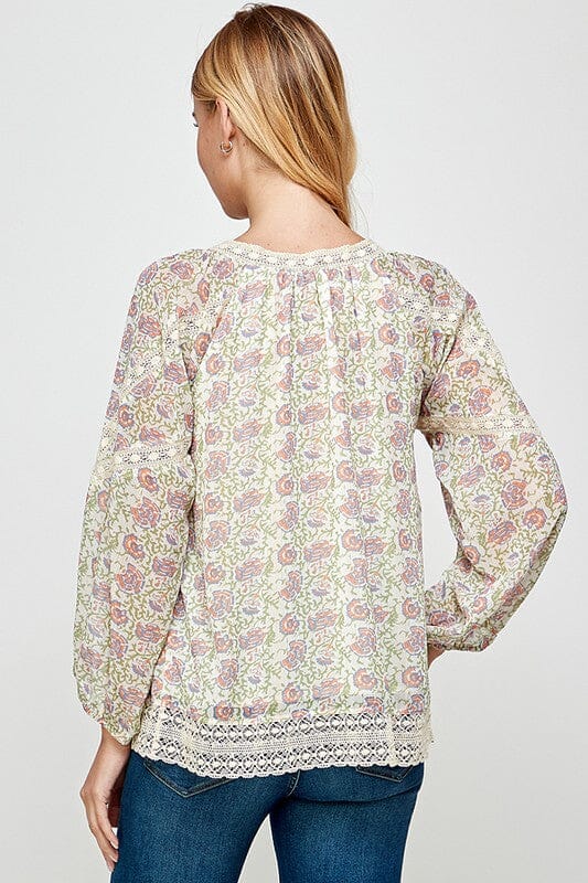 Good Luck Charm Taupe Embroidered Top - Caroline Hill