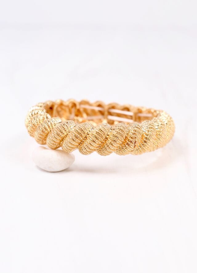 Governor Twisted Stretch Bracelet GOLD - Caroline Hill