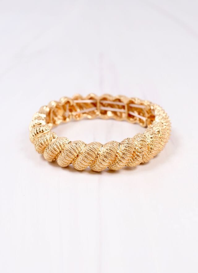 Governor Twisted Stretch Bracelet GOLD - Caroline Hill