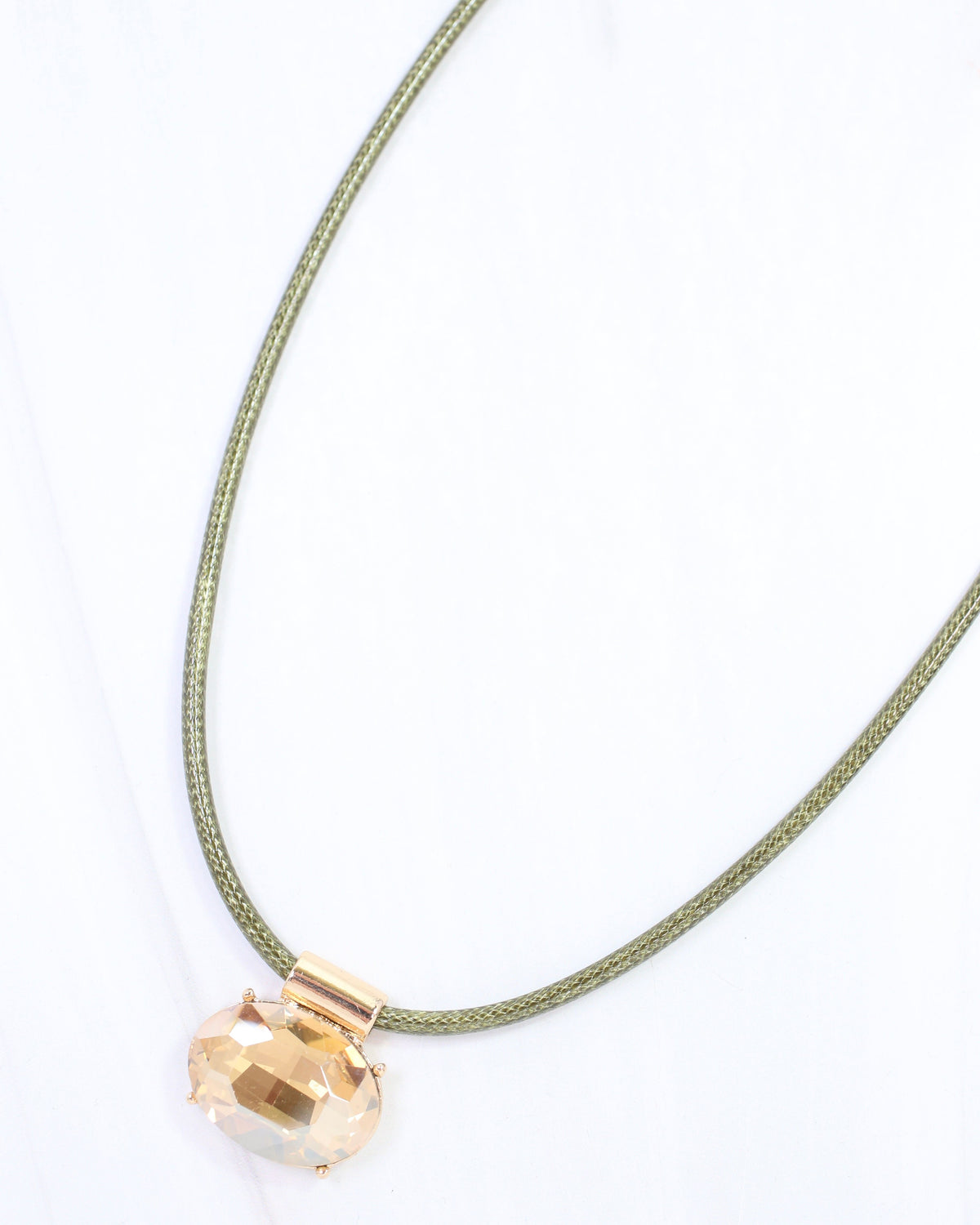 Kirkham Cord Necklace Olive