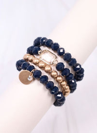 Grantham Bracelet Set NAVY - Caroline Hill