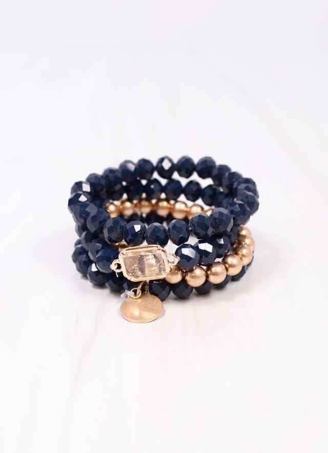 Grantham Bracelet Set NAVY - Caroline Hill