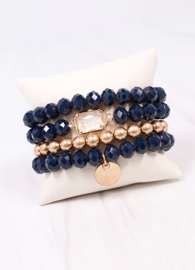 Grantham Bracelet Set NAVY - Caroline Hill