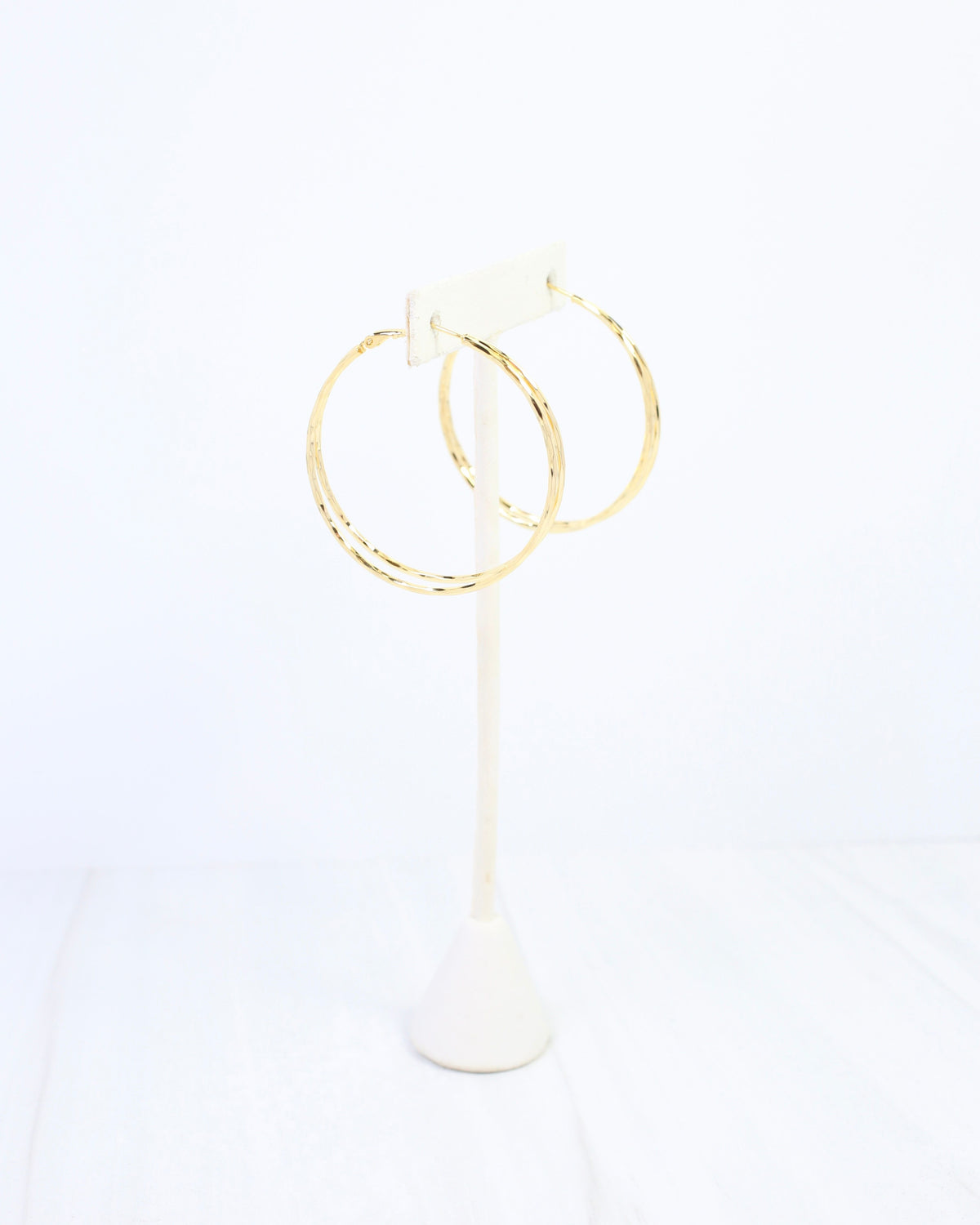 Allview Beveled Hoop Earring WR Gold