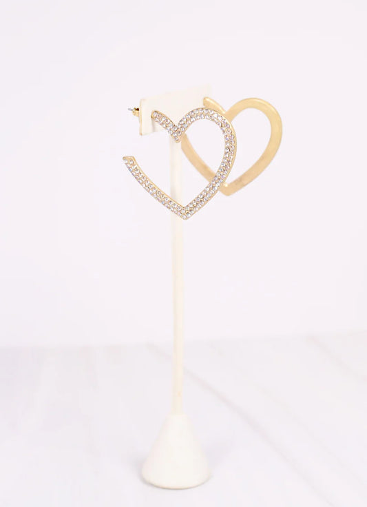 Braeden CZ Heart Earring CLEAR