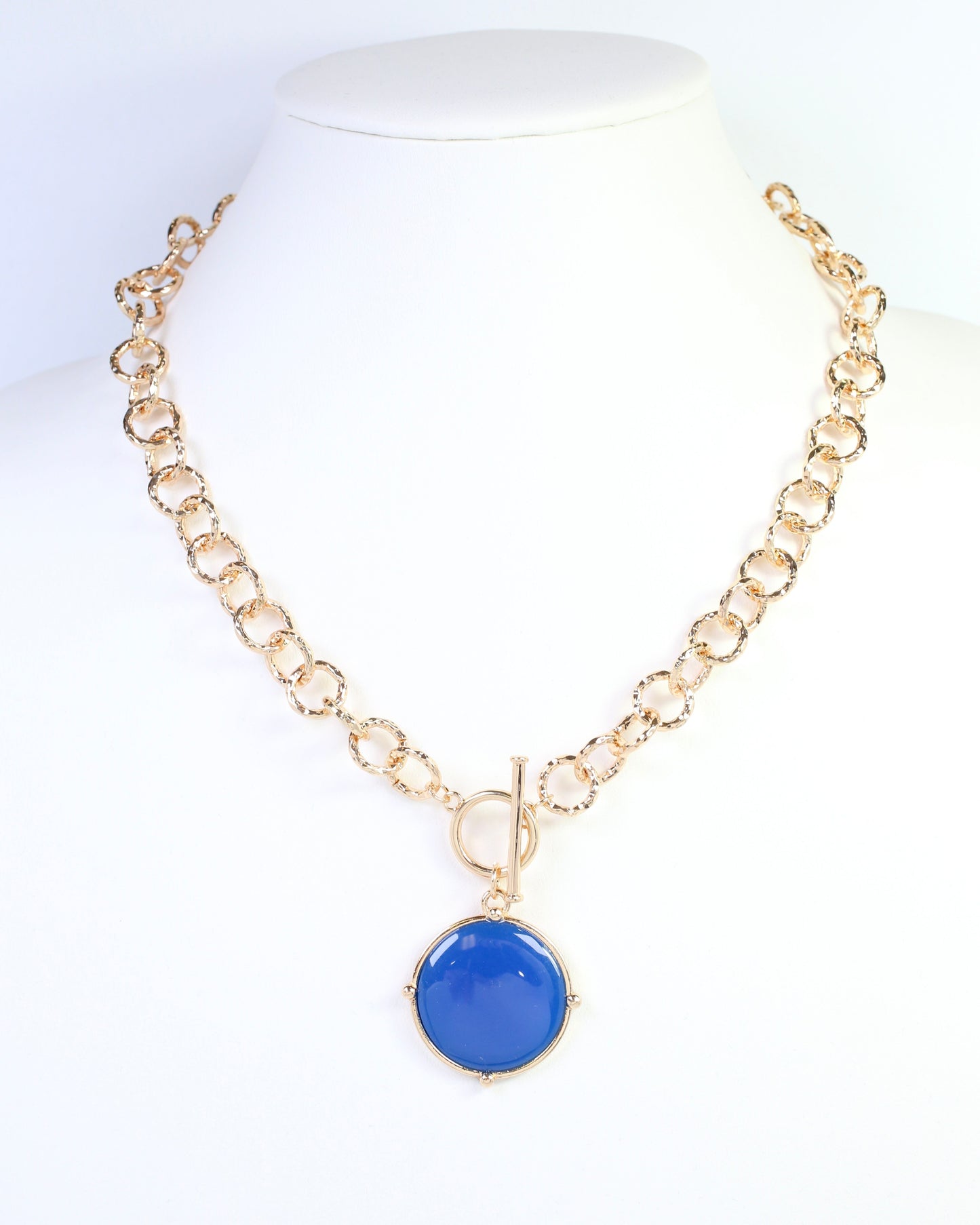 McKinley Pendant Toggle Necklace Blue