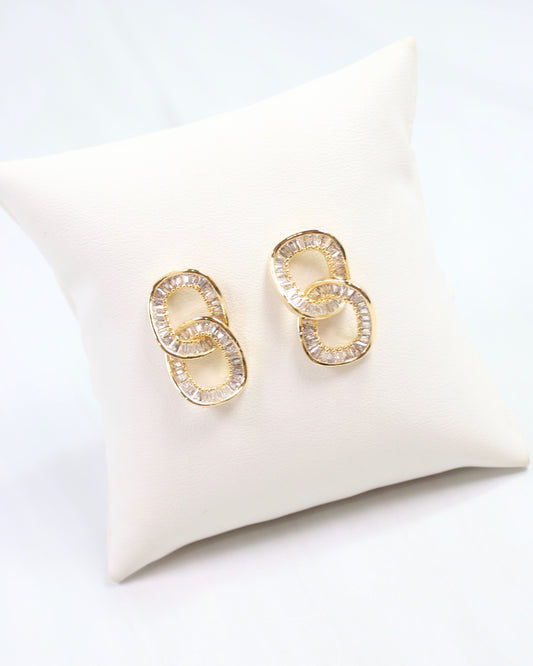 Serenity Circle Link Earring Gold