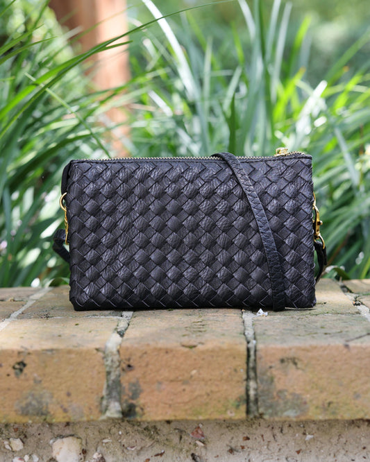 Liz Crossbody Bag Woven Black