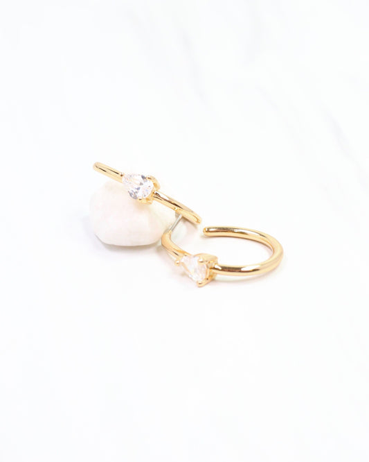 Nicki CZ Hoop Earring Gold