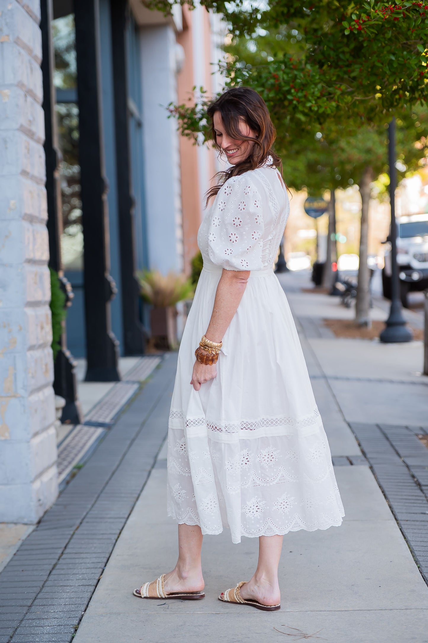 Opal Lace Trimmed Mock Neck Dress