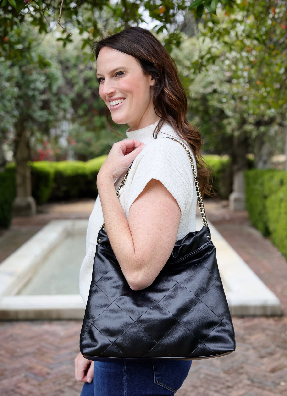 Harlow Tote with Pouch BLACK - Caroline Hill