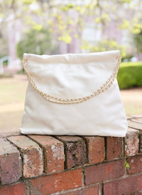 Harlow Tote with Pouch Cream - Caroline Hill