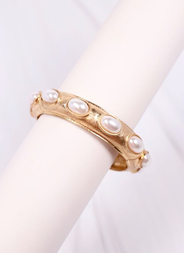 Harriette Pearl Bracelet GOLD - Caroline Hill