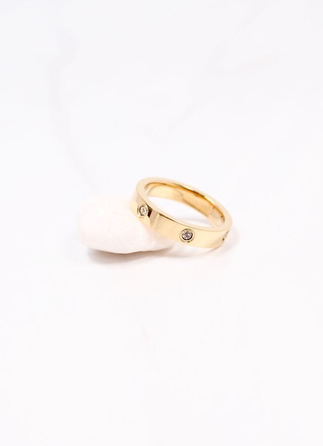 Hathaway CZ Ring GOLD - Caroline Hill